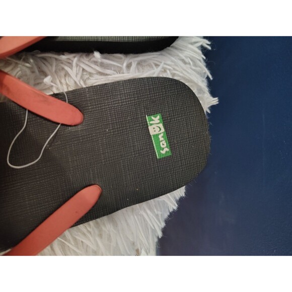 Sanuk Ibiza Red Women's rubber strap sandals Flip Flops Size 10 - Picture 2 of 6